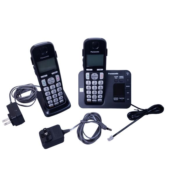Panasonic DECT 6.0 KX-TGE430 Cordless Phone System w/ 2 Handsets Caller ID - Picture 1 of 16